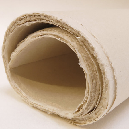 Khadi Papers Nepalese Mitsumata Washi - vel - 54x80cm - licht natuurlijk - schepranden - fijn korrel