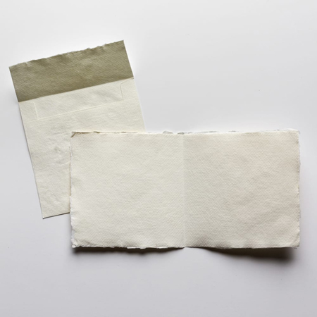 Khadi Papers Pakket met 5 enveloppen en 5 kaarten - 100% katoen