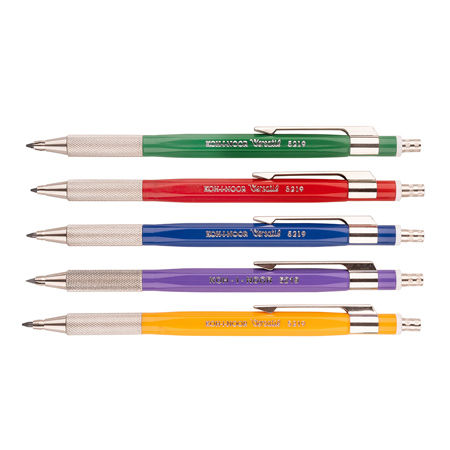 Koh-I-Noor Versatil 5219 - propelling pencil with sharpener - black body - 2mm - with clip