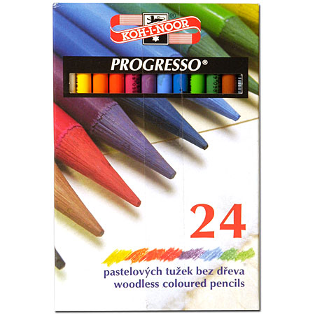 Koh-I-Noor Progresso - cardboard case - assorted woodless colour pencils