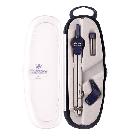 Koh-I-Noor Compas Scolaire - compas avec adaptateur universel + 2 mines