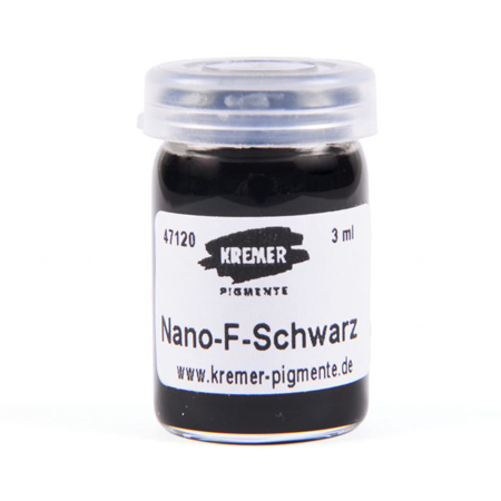 Kremer pigment moderne - flacon 3ml - Nano F noir (nano tubes de carbone)