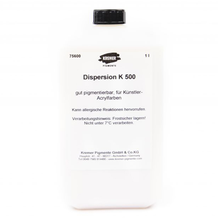 Kremer Plextol B500 - liant de dispersion pour acrylique - facilement pigmentable - 1l