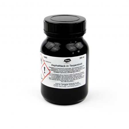 Kremer Asphaltum laquer - in turpentine - 100ml