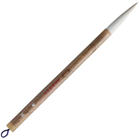Kuretake Japanese brush - series JC328 - white goat hair - round shape - short handle in bamboo