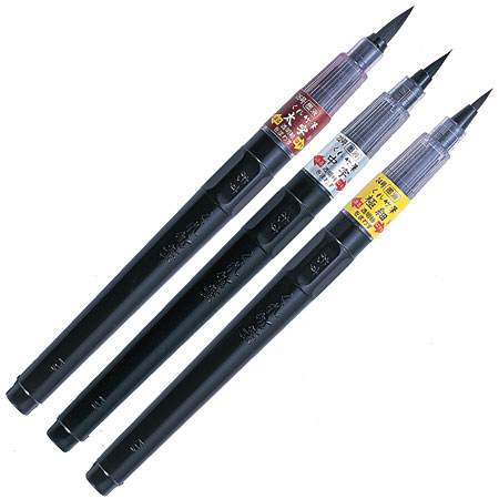 Kuretake Brush pen with pigment ink - refillable - black
