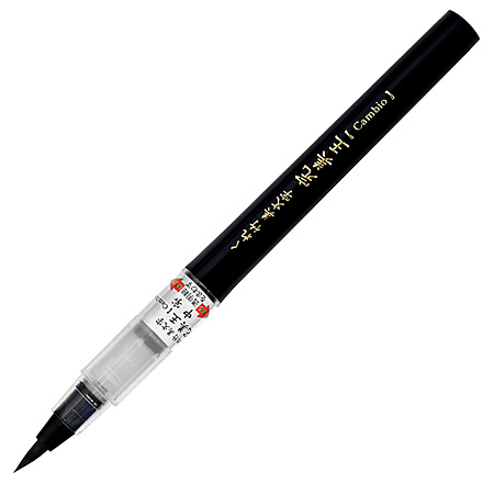 Kuretake Bimoji Cambio - stylo pinceau à encre pigmentée - rechargeable - noir