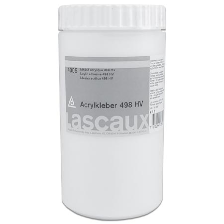Lascaux Acrylic Adhesive 498HV - water soluble - hard elastic film