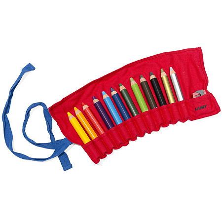 Lamy 3+ - étui à enrouler - assortiment de 12 crayons aquarellables & 1 taille-crayon
