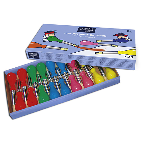 Lefranc Bourgeois My First Brushes School Pack - box of 20 ergonomic brushes