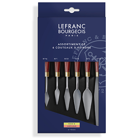 Lefranc Bourgeois Assortiment de 6 couteaux à peindre