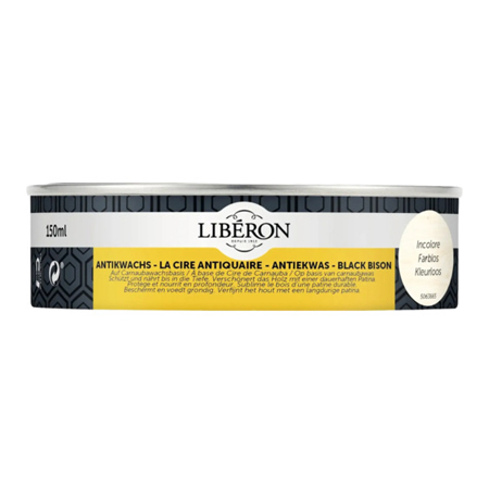 Liberon Antiekwas Black Bison - plantaardige was - pot 150ml