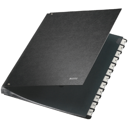 Leitz Office divider book - cardboard cover - A4 - 1-12 - black