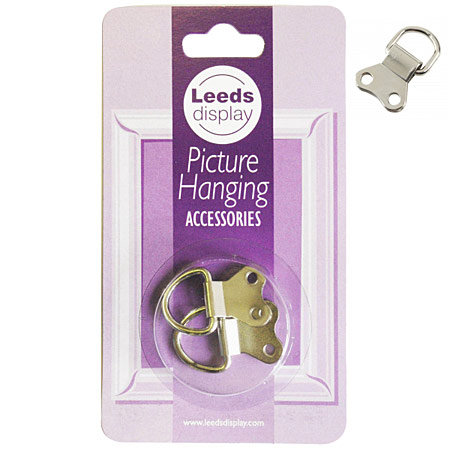Leeds Display Pack of 2 nickel double D rings