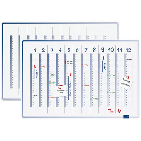 Legamaster Accents Linear Planner - magnetische witbord - 60x90cm - jaarplanner
