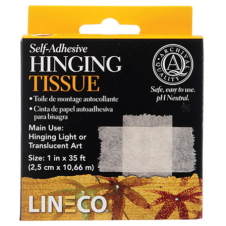 Lineco Mounting Hinging Tissue - self-adhesive - invisible - acid-free