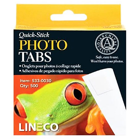 Lineco Infinity Photo Tabs - box of 230 double-sided adhesive photo tabs (1,27cm)