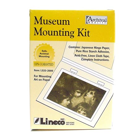 Lineco Museum mounting kit -  60ml jar of pure rice starch & hinging tape