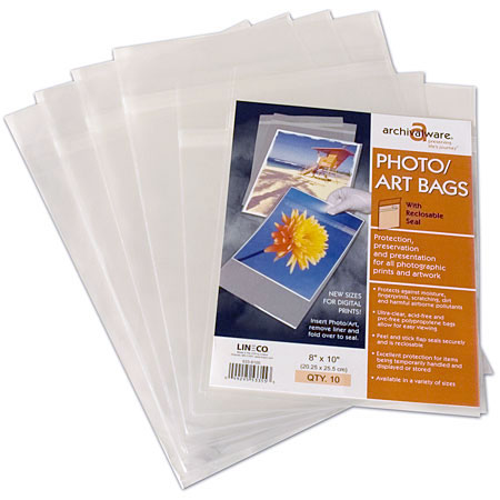 Lineco Archival storage bag in transparent polypropylene - resealable