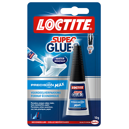 Loctite Super Glue-3 Precision - super strong instant glue - bottle with extra long nozzle