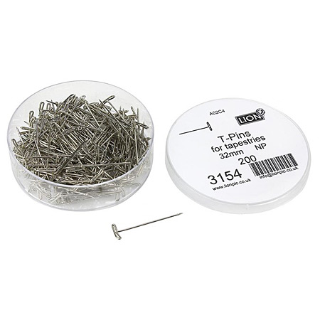 Lion Box of 200 T-pins for stretching - 32mm