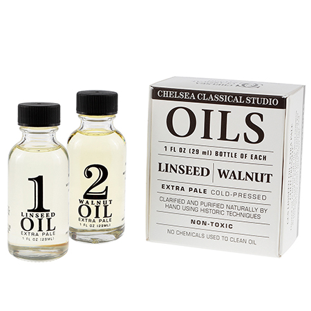 Chelsea Classical Studio Oils Set - set de 2 flacons 29ml - huile de lin & huile de noix