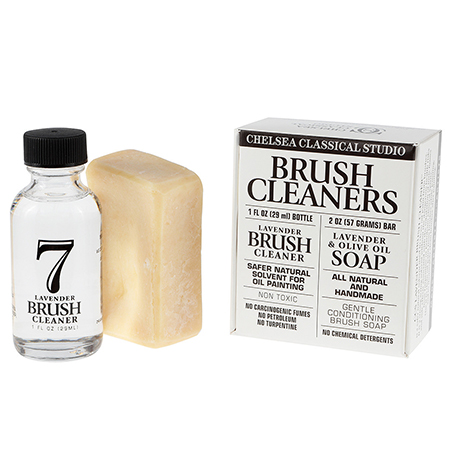 Chelsea Classical Studio Brush Cleaners Set - set de 1 flacon (29ml) de nettoyant pour pinceau & 1 savon (57g)