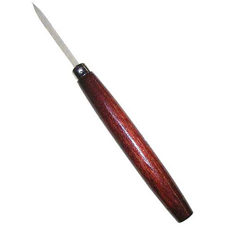 Lyons Scrapper - wooden handle - triangular & solid - small