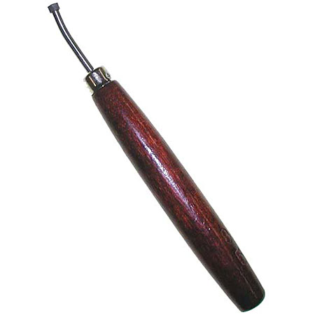 Lyons Roulette with curved shaft - wooden handle - small - dot pattern - 85 gauge