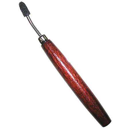 Lyons Roulette with curved shaft - wooden handle - irregular pattern (egg shape)
