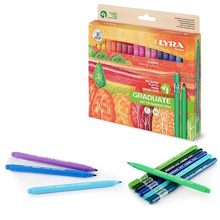 Lyra Graduate Art-Tip - cardboard box - assorted fibre-tip pens