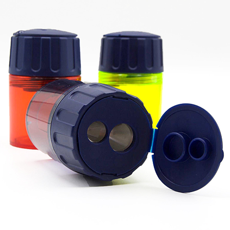 Lyra Dubbele slijper - plastic tank - diameters 7mm & 11mm - geassorteerde kleuren