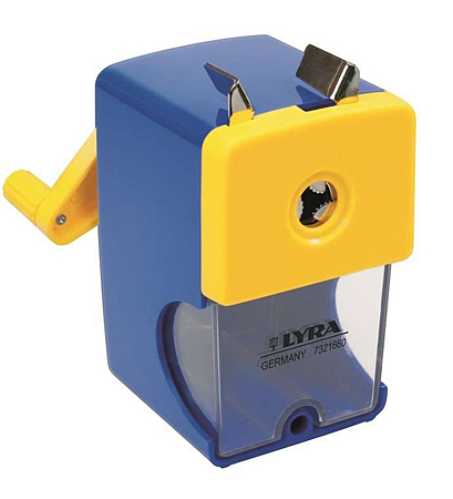Lyra Office sharpener - manual - max. 12mm diameter - blue & yellow