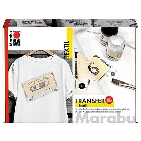 Marabu Textil Transfert Set - set pour le transfert des impressions laser  sur textile - Schleiper - e-shop express