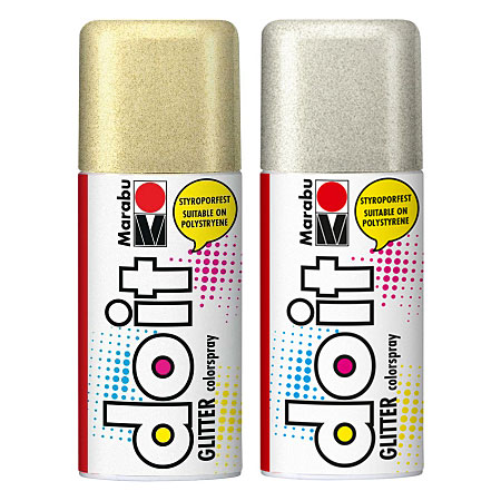 Marabu Do It Colorspray Glitter - peinture acrylique - aérosol 150ml - couleurs pailletées
