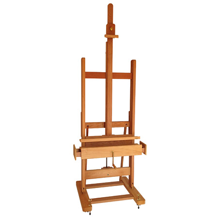 Mabef Studio easel with crank - oiled beech wood - adjustable angle - canvas up to 235cm - deluxe model