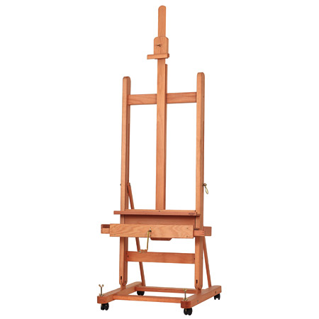 Mabef Studio easel with crank - oiled beech wood - adjustable angle - canvas up to 215cm