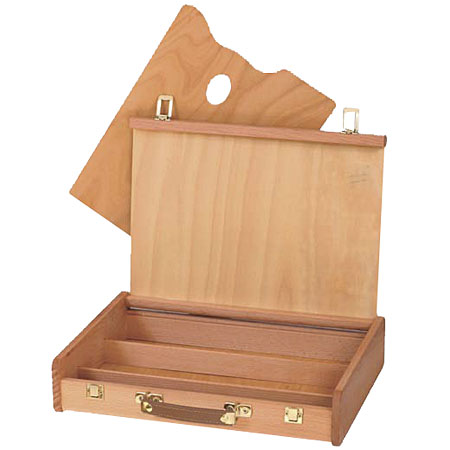 Mabef Empty painting box in oiled beech wood - with palette & 2 compartments  - 31,5x42,8x8,5cm