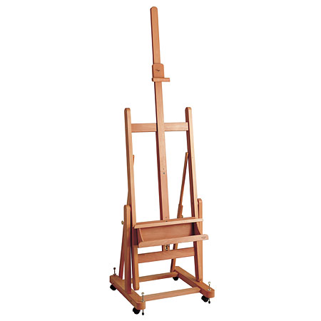Mabef Studio easel - oiled beech wood - adjustable angle to horizontal position - canvas up to 240cm