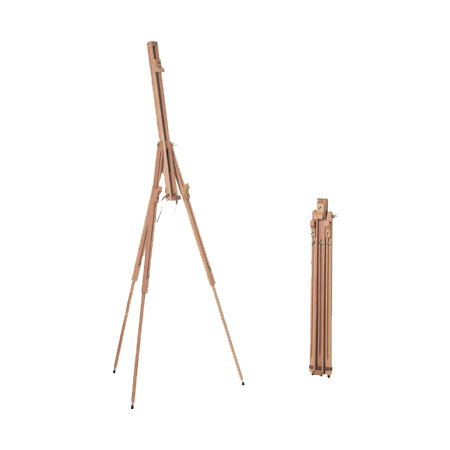 Mabef Folding easel - oiled beech wood - adjustable angle to horizontal position - canvas up to 110cm