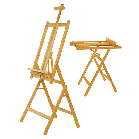 Mabef Studio easel - oiled beech wood - adjustable angle to horizontal position - canvas up to 138cm