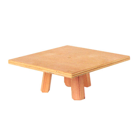 Mabef Table tripod for modelling - oiled beech wood - square turntable - 34cm - 14cm high