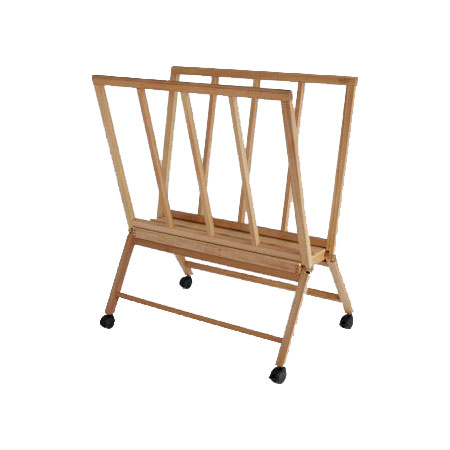 Mabef Print-rack with castors - oiled beech wood - 80cm wide