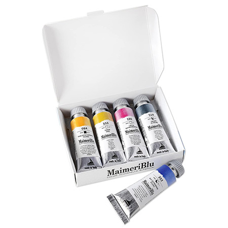 Maimeri Blu - extra-fijne aquarelverf - set van 5 tubes 12ml