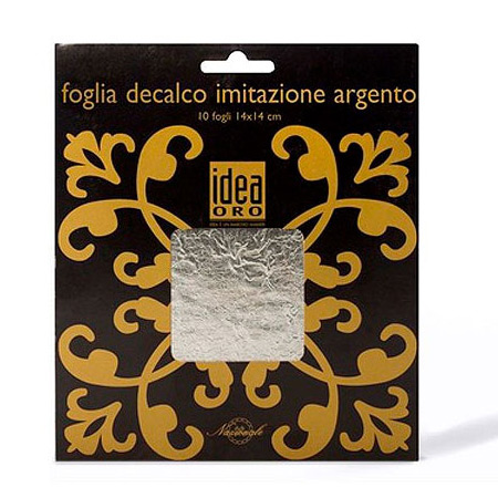 Maimeri Idea Oro Foglia Decalco - booklet of 10 metal leaves - transfer - 14x14cm