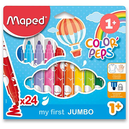 Maped Color'Peps My First Jumbo - kartonnen etui - assortiment van kleurstiften