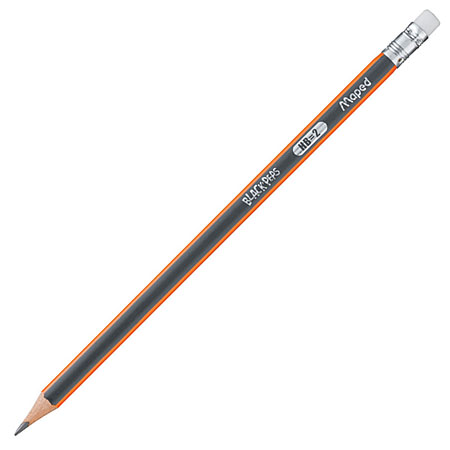Maped Black Peps - graphite pencil with eraser - HB