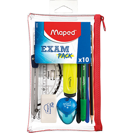 Maped Exam Pack - pouch with school accessories - 10 pieces