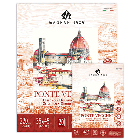 Magnani Ponte Vecchio - bloc dessin - 20 feuilles 220g/m²