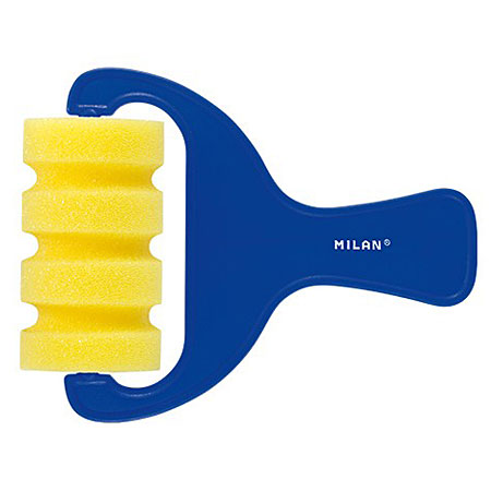 Milan Foam roll - plastic handle - 70mm - vertical stripes